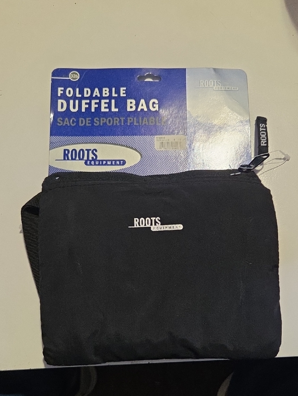 Roots Foldable Duffel Bag - Black